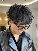 三重桑名シャドウパーママッシュ緩めセンターパート