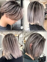 隅中秀弥が作るバレイヤージュデザイン【ブリーチ/ハイトーン/バレイヤージュ/シャドールーツ/ハイライト】