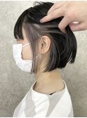 渋谷タッセルボブ切りっぱなしボブインナーカラーケアブリーチ◆