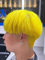 オーシャントーキョー 神戸(OCEAN TOKYO KOBE) ネオンイエローナチュラル刈り上げマッシュ