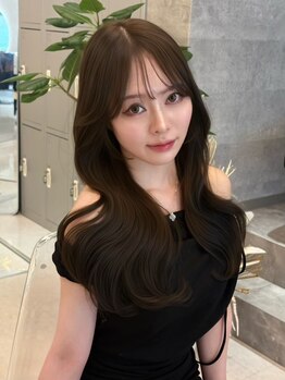 エヌ 大阪梅田茶屋町(enu)の写真/【大阪梅田駅徒歩5分】ノーブリーチで叶う！“透明感×艶カラー”でトレンドスタイルへ＊【髪質改善/韓国】
