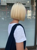 ブリックバイブレイス 千葉 千葉中央(brick by brace)&nbsp;ミルクティーブロンド/ダークブルー/デジタルパーマ/千葉駅