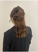hairarrange / hairset / halfup / クルミちゃんヘア