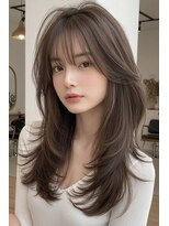 ノイエ 原宿 北参道(NoIE)&nbsp;ハッシュカットシースルーバングフレンチバングレイヤーカット