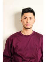 メリケンバーバーショップ フクオカ(MERICAN BARBERSHOP FUK)&nbsp;ソフトツーブロックフェザーマッシュくせ毛風パーマbb11