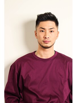 メリケンバーバーショップ フクオカ(MERICAN BARBERSHOP FUK) ソフトツーブロックフェザーマッシュくせ毛風パーマbb11