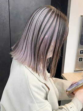 ギークス(GEEKS) 【GEEKS渋谷】インナーカラー/ピンクラベンダー/グレージュ/小顔