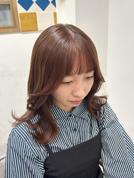 キャリコ(calico) 《10代20代30代》オレンジブラウン＊秋カラー＊くびれミディアム