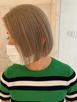 エン(en,)&nbsp;ハイトーンカラー/ミルクティーベージュ/ミニボブ