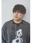 ダークアッシュ/アッシュブラック/カルマパーマ/ベリーショート