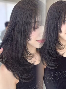 アイシー 表参道(ICY) ワンカールで可愛いミディアムレイヤーカット＊RINA