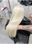 ホワイトブロンド 抜きっぱなしブロンド
