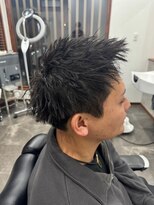 エイト(AITE)&nbsp;ベリーショート/ダークアッシュ/ニュアンスパーマ/韓国マッシュ