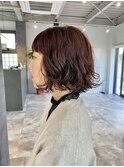 ボブパーマ×pink brown◎
