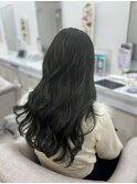暗髪カラー/オリーブブラック/レイヤーカット