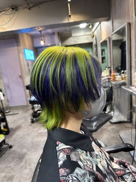 ジンクス(ZYNX) ウルフカット×デザインカラー