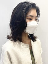 モリオフロムロンドン 松戸店(Morio from London) 【モリオ松戸 石山】黒髪ミディアムレイヤーフェイスレイヤー