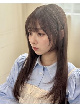 ルエ(rue) 【韓国ヘア】ロングスタイル顔まわりレイヤー ★薄め前髪