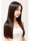 みずみずしい艶髪ストレート