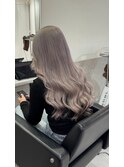 シースルーマッシュハイライトウルフカットショートカット