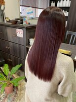 マイ ヘア デザイン 岡崎(MY hair design) ラベンダーピンク*ツヤ髪ストレートセミロング*大人可愛い20代