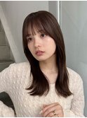 レイヤー/セミロングボブ髪質改善縮毛矯正白髪ぼかしショート