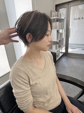 エルエスヘアー(LS HAIR) 【片山陽基】大人女性の透け感のあるハンサムショート
