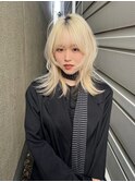 レイヤーカット/ハッシュカット/ブリーチ/韓国