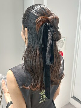トリッカ シブヤ(TRICCA SHIBUYA) カチモリヘア/ハーフアップ/リボンヘアアレンジ/タイトヘア/渋谷