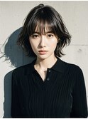 50代ハンサムショートショートバレイヤージュクラゲヘアパーマ