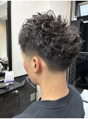 MEN’S HAIR/サーフカール/刈り上げセンターパート/千葉駅
