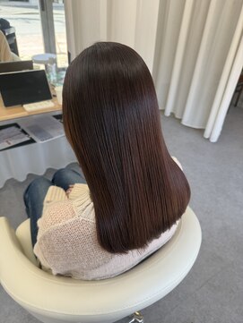エマ 浦上駅前店(EMMA) 透明感ケアカラー × ピンクブラウン