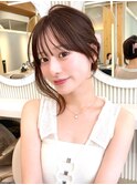 顔まわり　韓国　レイヤーカット　ミディアム