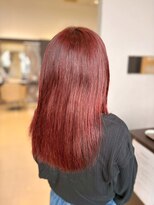 ヘアショップエヌアンドエー 久喜 栗橋店(hairshop N&A)&nbsp;艶感チェリーレッドの美髪ストレート