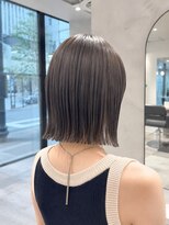 フォト 新宿三丁目(foto) 地毛風縮毛矯正韓国風顔まわりレイヤー小顔ボブ切りっぱなしボブ