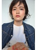 デニムと黒髪ショート■立川20代30代ハイライトブリーチ