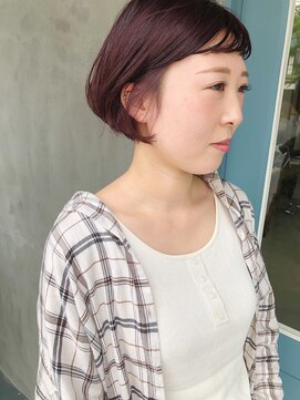 カフネ(CAFUNE) 【CAFUNE】ミニボブ ピンクバイオレット ショート