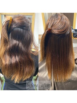 シュクルヘアー(Sucre Hair) 酸性縮毛矯正＊ブリーチあり＊ストレートヘア