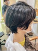 髪質改善デジタルパーマミニウルフくすみブルーテラコッタ(所沢)