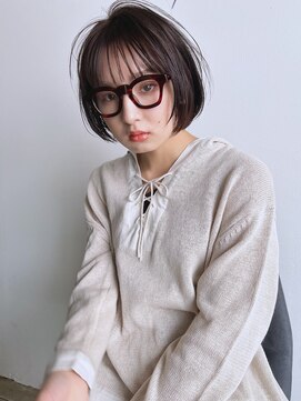 イースエモーション(ease et motion) 【天神 今泉 大名】ミニボブ シースルーバング カシスベージュ