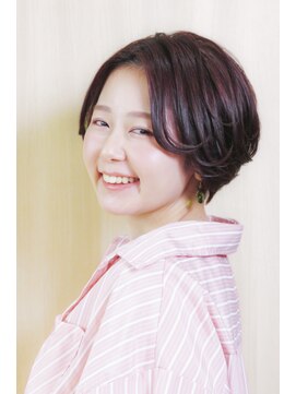 アロマヘアルーム 横浜店(AROMA hair room) マニッシュショートペールピンクショートボブタンバルモリ/横浜
