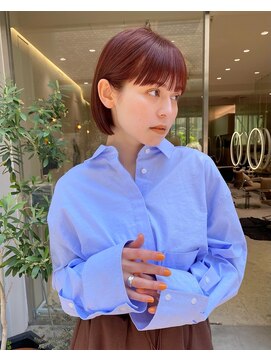 マイル 渋谷(mile) ブラッドオレンジ×切りっぱなしボブ