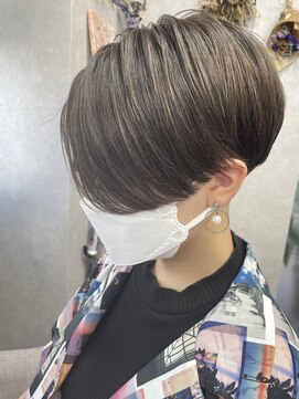 ランド 千葉(land) ベリーショート　ハンサムショート　髪質改善カラーオリーブ