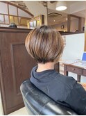 【丸みショート】【ハイライトカラー】【30代40代50代)