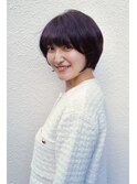 大人可愛いピンクアッシュ×マッシュショート