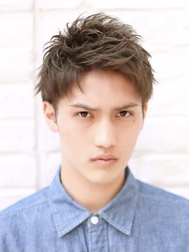 ローウェ バイ フィフス 立川メンズサロン(Louwe by fifth) ビジネスヘアスパイキーショートヘアメンズカットメンズパーマ