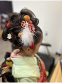 七五三　ヘアセット　着付け