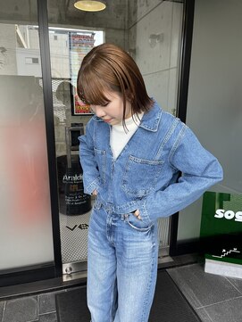 ソユ(so⊆) あごラインボブ×ヘーゼルベージュ