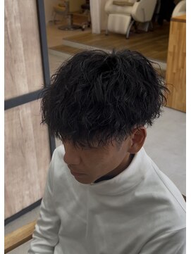 メンズギフト(men's GIFT) 刈り上げツーブロックツイストスパイラルパーマメンズマッシュ