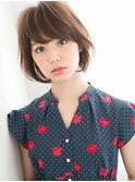 ふわ軽ショート×シースルーバング☆お嬢さま系 愛されマッシュ